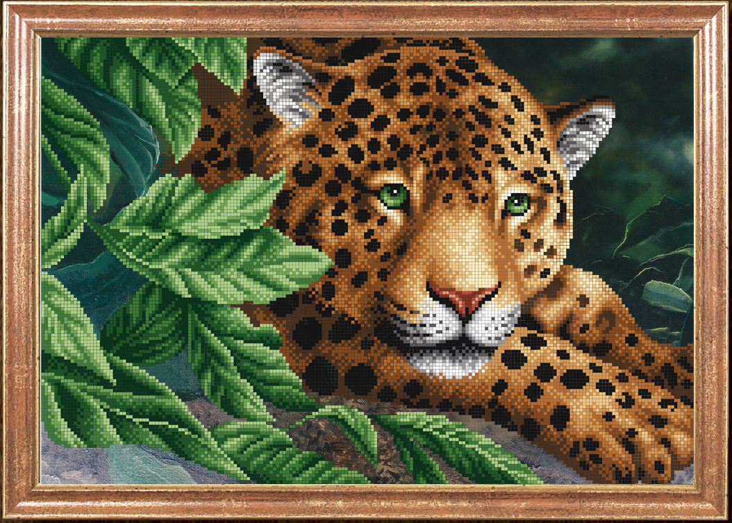 Схемы для вышивки крестом леопарды